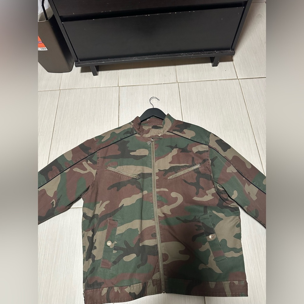 Teddy Fresh Green and Brown Military Field Jacket